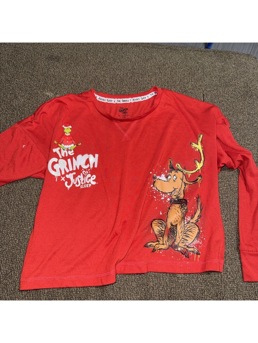 The Grinch Justice Sleep Pajamas Size M